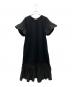 HERENCIA（ヘレンチア）の古着「異素材ドッキングカットワンピース」｜ブラック