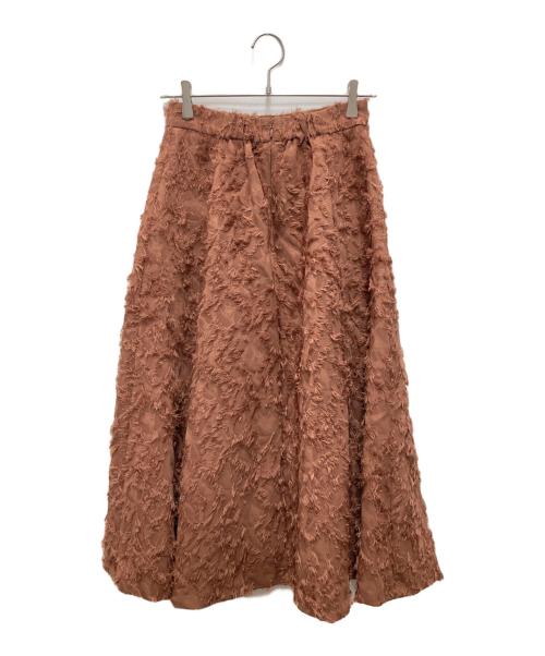 Apuweiser-riche（アプワイザーリッシェ）Apuweiser-riche (アプワイザーリッシェ) ジャガードフレアスカート ブラウン サイズ:2 未使用品の古着・服飾アイテム
