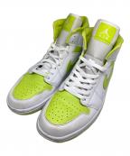 NIKEナイキ）の古着「Air Jordan 1 Mid/エア ジョーダン 1 ミッド」｜ホワイト×イエロー