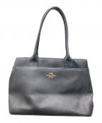 COACHコーチ）の古着「クロスグレインレザー トートバッグ」｜ブラック