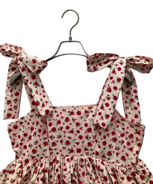 little sunny bite（リトルサニーバイト）little sunny bite (リトルサニーバイト) rose tiered dress/ローズ ティアード ドレス ピンク サイズ:Sの古着・服飾アイテム
