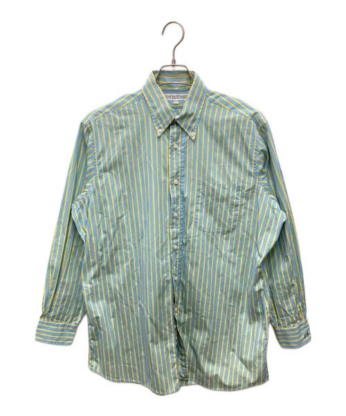 INDIVIDUALIZED SHIRTS（インディビジュアライズドシャツ）INDIVIDUALIZED SHIRTS (インディビジュアライズドシャツ) ストライプシャツ ブルー×イエロー サイズ:15-33の古着・服飾アイテム