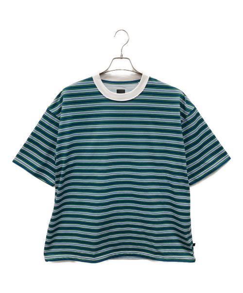 DAIWA PIER39（ダイワ ピア39）DAIWA PIER39 (ダイワ ピア39) TECH DRAWSTRING MULTI BORDER S/S TEE グリーン サイズ:Lの古着・服飾アイテム