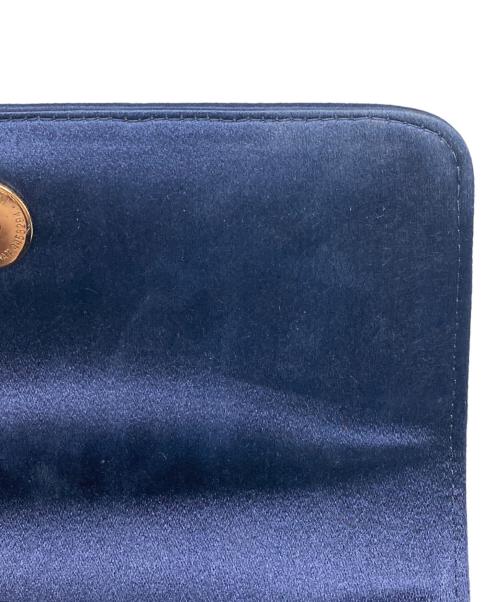 BOTTEGA VENETA（ボッテガベネタ）BOTTEGA VENETA (ボッテガベネタ) イントレチャートベルベットミニバッグ ネイビーの古着・服飾アイテム