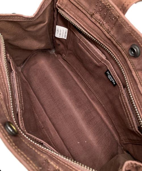 PORTER（ポーター）PORTER (ポーター) SUNNYミニハンドバッグ ブラウンの古着・服飾アイテム