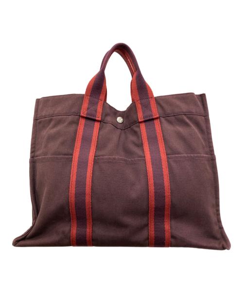 HERMES（エルメス）HERMES (エルメス) フールトゥMMハンドバッグ バーガンディーの古着・服飾アイテム