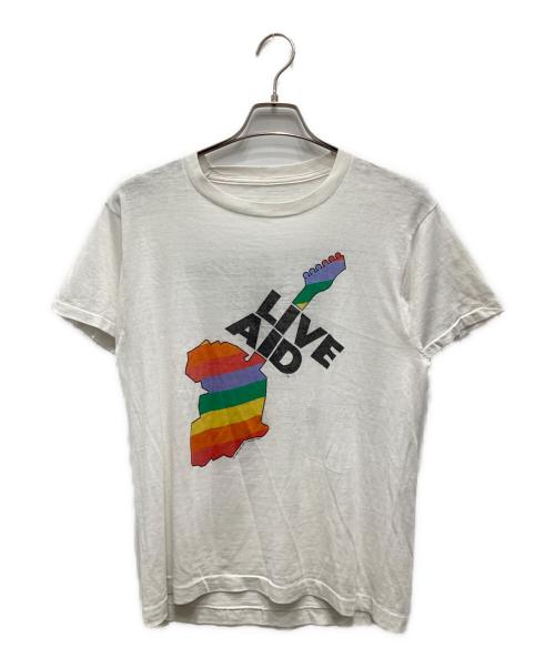 USED（ユーズド）USED (ユーズド) 80's LIVE AIDヴィンテージTシャツ ホワイト サイズ:不明（実寸をご確認ください）の古着・服飾アイテム