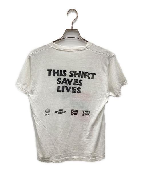USED（ユーズド）USED (ユーズド) 80's LIVE AIDヴィンテージTシャツ ホワイト サイズ:不明（実寸をご確認ください）の古着・服飾アイテム