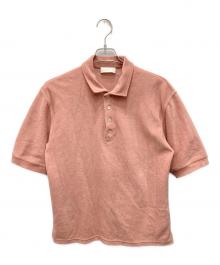 DAYDREAM（デイドリーム）の古着「Organic Cotton Pile Polo/オーガニックコットンパイルポロシャツ」｜ピンク