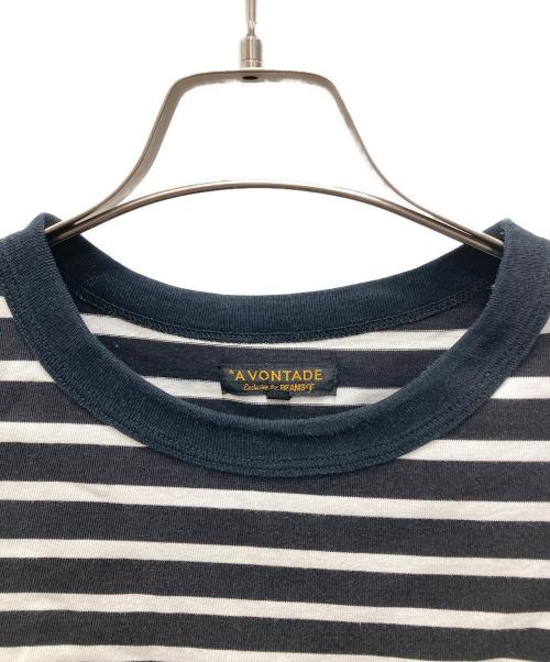 A vontade（アボンタージ）A vontade (アボンタージ) BEAMS F (ビームスエフ) ボーダーカットソー ホワイト×ブラック サイズ:Mの古着・服飾アイテム