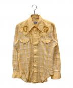 millerミラー）の古着「70's刺繍ウエスタンシャツ」｜イエロー