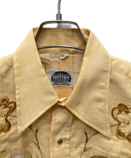 miller（ミラー）miller (ミラー) 70's刺繍ウエスタンシャツ イエロー サイズ:15２/1 35の古着・服飾アイテム