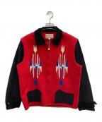 STYLE EYESスタイルアイズ）の古着「NATIVE PATTERN JACKET/ネイティブパターンジャケット」｜レッド×ブラック