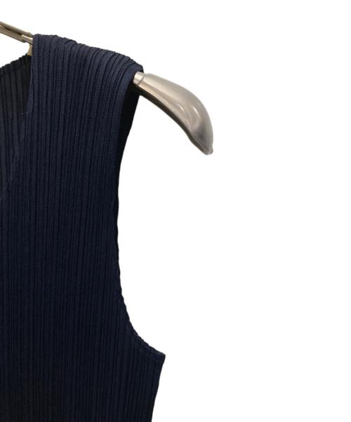 PLEATS PLEASE（プリーツプリーズ）PLEATS PLEASE (プリーツプリーズ) プリーツワンピース ネイビー サイズ:3の古着・服飾アイテム