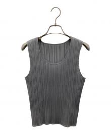 PLEATS PLEASE（プリーツプリーズ）の古着「プリーツカットソー」｜グレー