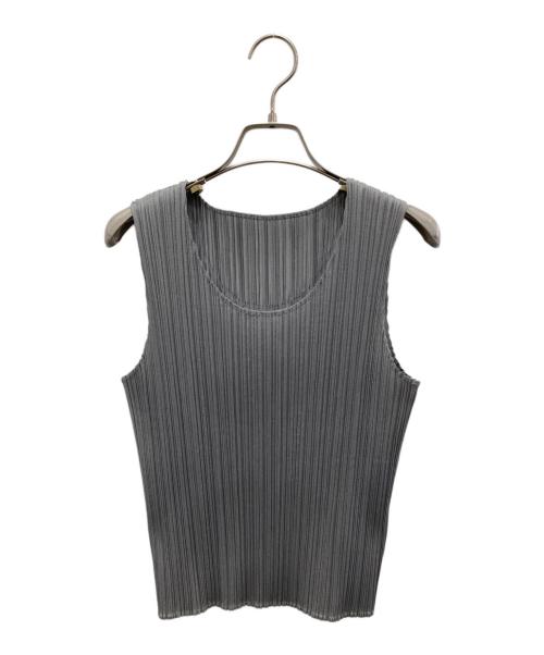 PLEATS PLEASE（プリーツプリーズ）PLEATS PLEASE (プリーツプリーズ) プリーツカットソー グレー サイズ:3の古着・服飾アイテム