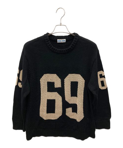 WOKE EDGE（ウォーク エッジ）WOKE EDGE (ウォーク エッジ) Football Jersey Knit/フットボール ジャージー ニット ブラック サイズ:Sの古着・服飾アイテム