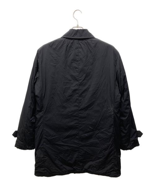 BLACK LABEL CRESTBRIDGE（ブラックレーベル クレストブリッジ）BLACK LABEL CRESTBRIDGE (ブラックレーベル クレストブリッジ) ナイロンポリステンカラーコート ブラック サイズ:Lの古着・服飾アイテム