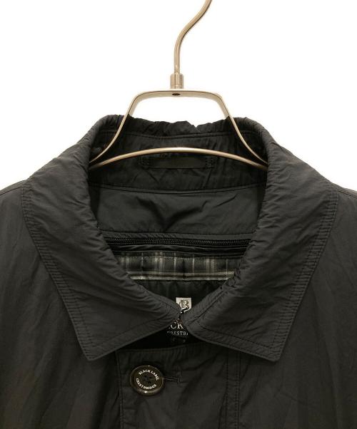 BLACK LABEL CRESTBRIDGE（ブラックレーベル クレストブリッジ）BLACK LABEL CRESTBRIDGE (ブラックレーベル クレストブリッジ) ナイロンポリステンカラーコート ブラック サイズ:Lの古着・服飾アイテム