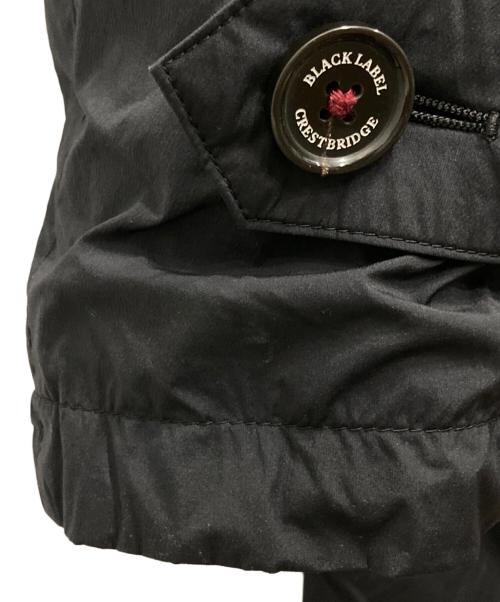 BLACK LABEL CRESTBRIDGE（ブラックレーベル クレストブリッジ）BLACK LABEL CRESTBRIDGE (ブラックレーベル クレストブリッジ) ナイロンポリステンカラーコート ブラック サイズ:Lの古着・服飾アイテム