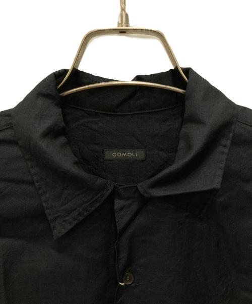 COMOLI（コモリ）COMOLI (コモリ) ウールシルク半袖オープンカラーシャツ ネイビー サイズ:S 未使用品の古着・服飾アイテム