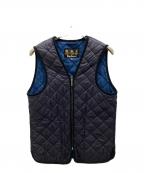 Barbourバブアー）の古着「ウールキルティングベスト」｜ブルー