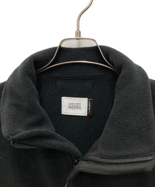 UNITED ARROWS & SONS（ユナイテッドアローズ アンド サンズ）UNITED ARROWS & SONS (ユナイテッドアローズ アンド サンズ) FLEECE ZIP JACKET/フリースジップジャケット ブラック サイズ:Sの古着・服飾アイテム
