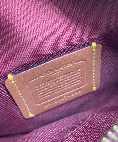 COACH（コーチ）COACH (コーチ) クロスボディバッグ ベージュ×レッドの古着・服飾アイテム