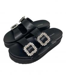 SLOBE IENA（スローブ イエナ）の古着「ビジューサンダル」｜ブラック