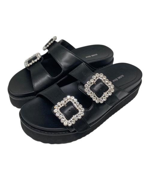 SLOBE IENA（スローブ イエナ）SLOBE IENA (スローブ イエナ) ビジューサンダル ブラック サイズ:235の古着・服飾アイテム