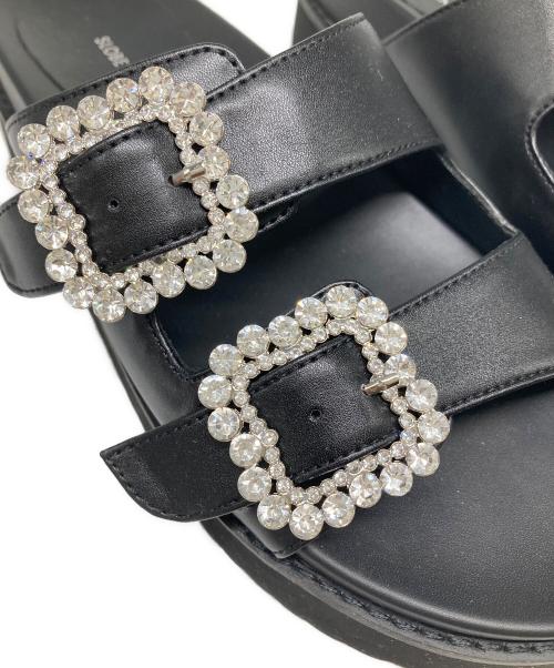 SLOBE IENA（スローブ イエナ）SLOBE IENA (スローブ イエナ) ビジューサンダル ブラック サイズ:235の古着・服飾アイテム