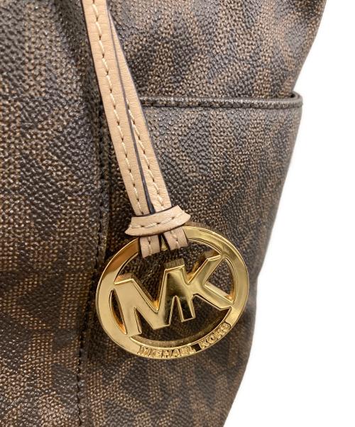 MICHAEL KORS（マイケル・コース）MICHAEL KORS (マイケルコース) ジェットセットMKシグネチャートート ブラウンの古着・服飾アイテム