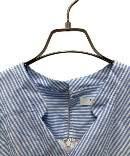 HER LIP TO（ハーリップトゥ）HER LIP TO (ハーリップトゥ) Stripe Cotton-Blend Summer Dress ブルー サイズ:M 未使用品の古着・服飾アイテム