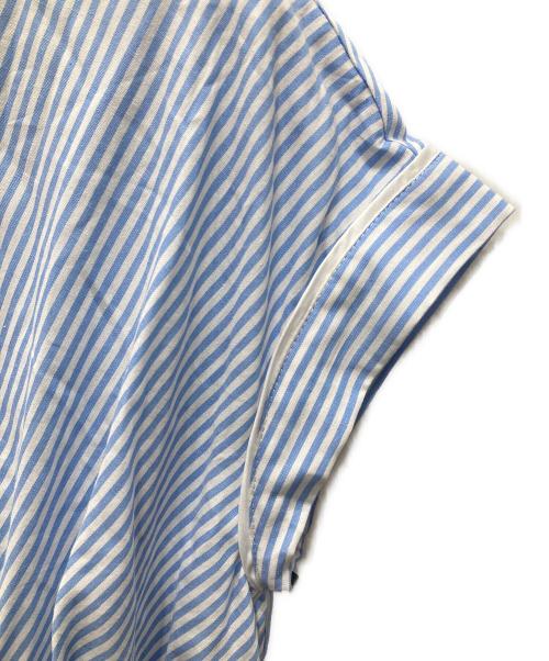 HER LIP TO（ハーリップトゥ）HER LIP TO (ハーリップトゥ) Stripe Cotton-Blend Summer Dress ブルー サイズ:M 未使用品の古着・服飾アイテム