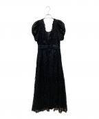 Lily Brownリリーブラウン）の古着「レイヤードシャイニーグラスドレス」｜ブラック