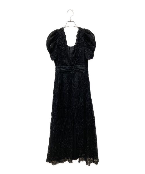 Lily Brown（リリーブラウン）Lily Brown (リリーブラウン) レイヤードシャイニーグラスドレス ブラック サイズ:Oの古着・服飾アイテム