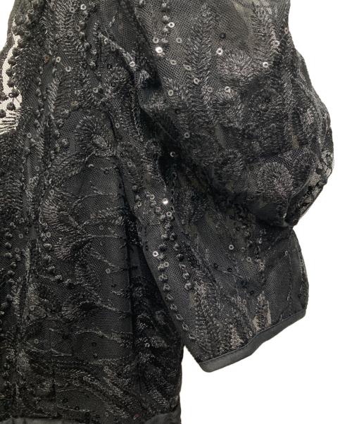 Lily Brown（リリーブラウン）Lily Brown (リリーブラウン) レイヤードシャイニーグラスドレス ブラック サイズ:Oの古着・服飾アイテム