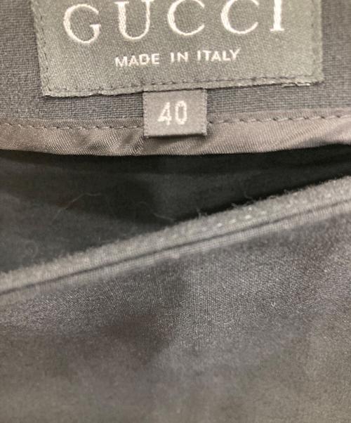 GUCCI（グッチ）GUCCI (グッチ) 前スリット入りスカート ブラック サイズ:40の古着・服飾アイテム