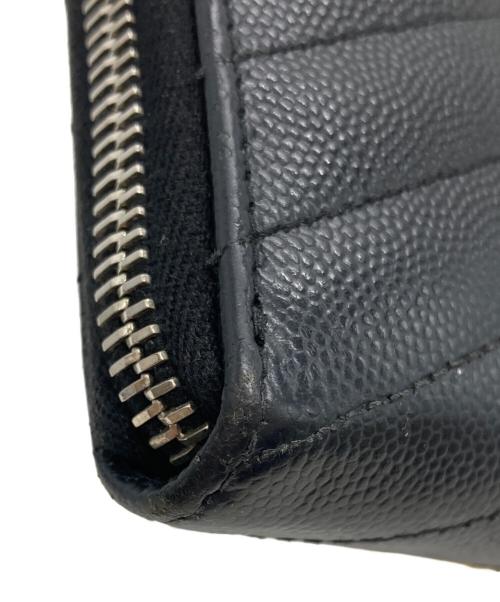 Saint Laurent Paris（サンローランパリ）Saint Laurent Paris (サンローランパリ) モノグラム ジップアラウンド ウォレット ブラックの古着・服飾アイテム