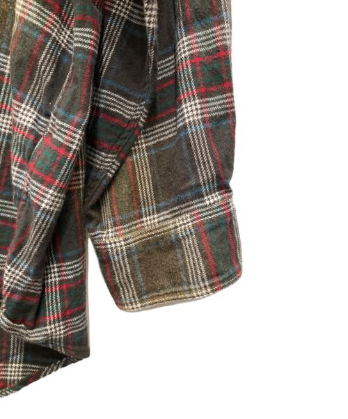 SUGAR CANE（シュガーケーン）SUGAR CANE (シュガーケーン) BEAMS (ビームス) ネルチェックワークシャツ ブラウン サイズ:Lの古着・服飾アイテム