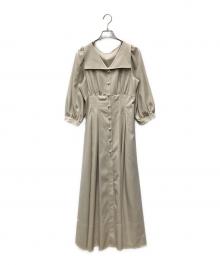 JILL BY JILLSTUART（ジル バイ ジルスチュアート）の古着「ブラウスワンピース」｜ベージュ