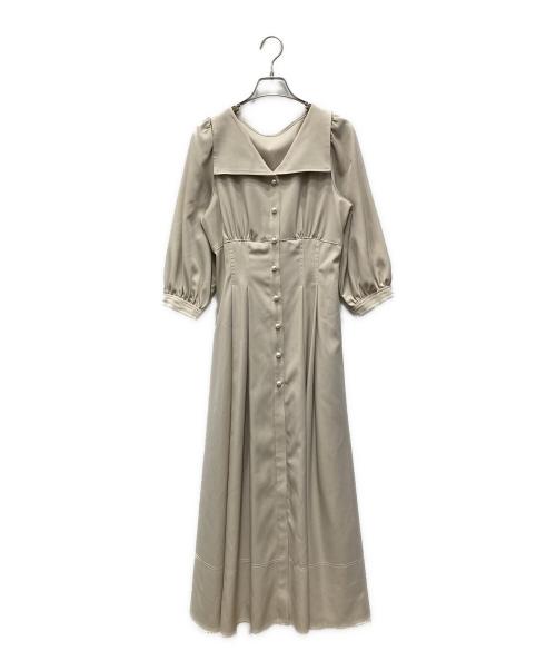 JILL BY JILLSTUART（ジル バイ ジルスチュアート）JILL BY JILLSTUART (ジル バイ ジルスチュアート) ブラウスワンピース ベージュ サイズ:FREEの古着・服飾アイテム