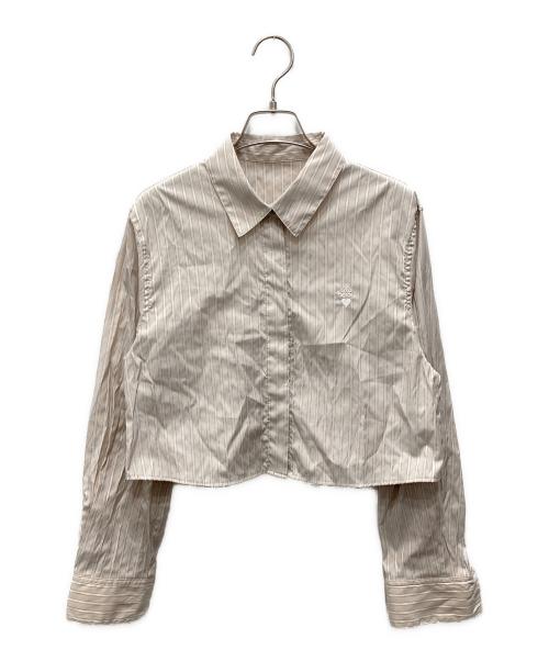 Rirandture（リランドチュール）Rirandture (リランドチュール) ハートロゴ刺繍クロップドシャツ ベージュ サイズ:2の古着・服飾アイテム