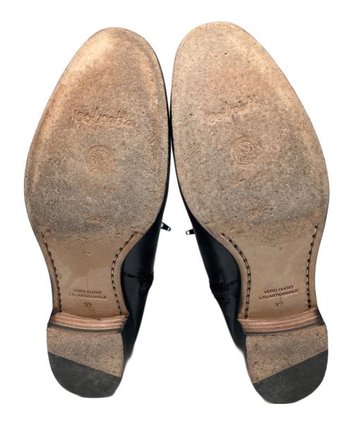 POLPETTA（ポルペッタ）POLPETTA (ポルペッタ) BEAMS (ビームス) サイドジップブーツ ブラック サイズ:37の古着・服飾アイテム