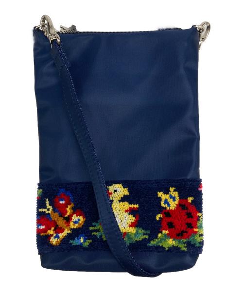 FEILER（フェイラー）FEILER (フェイラー) ショルダーポーチ ネイビーの古着・服飾アイテム