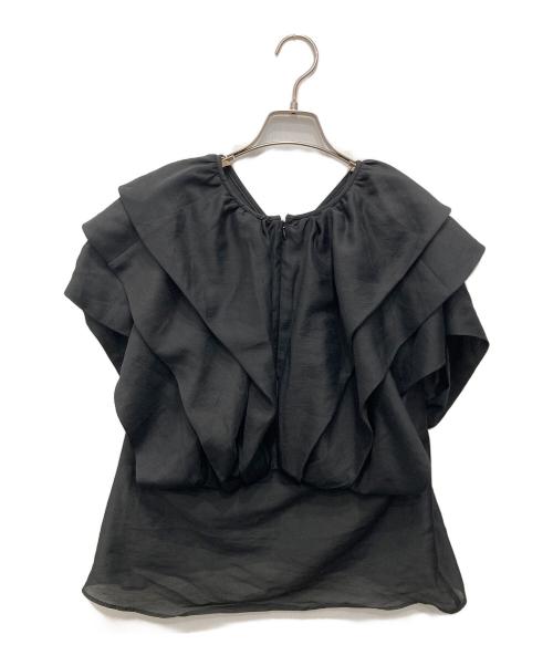 IENA（イエナ）IENA (イエナ) フリルブラウス ブラック サイズ:Fの古着・服飾アイテム