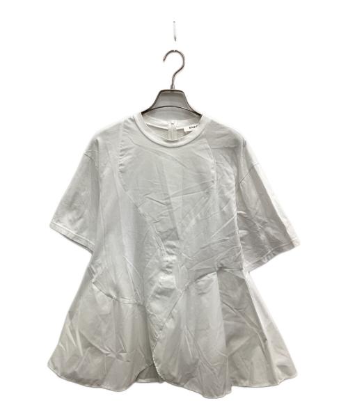 ENFOLD（エンフォルド）ENFOLD (エンフォルド) PETAL-HEM T-SHIRT/ペタル ヘム ティーシャツ ホワイト サイズ:38の古着・服飾アイテム