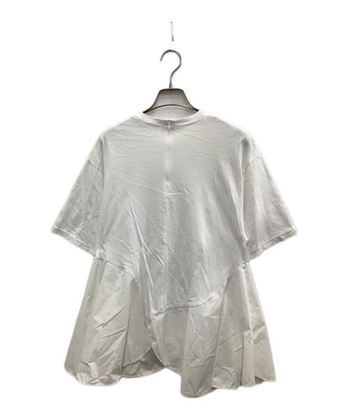 ENFOLD（エンフォルド）ENFOLD (エンフォルド) PETAL-HEM T-SHIRT/ペタル ヘム ティーシャツ ホワイト サイズ:38の古着・服飾アイテム