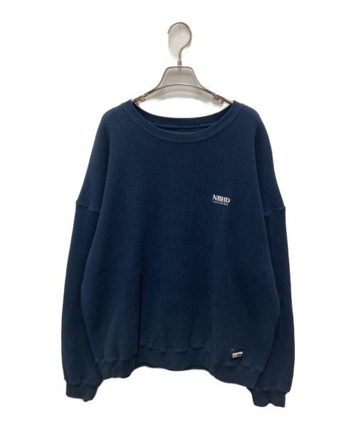 NEIGHBORHOOD（ネイバーフッド）NEIGHBORHOOD (ネイバーフッド) WAFFLE FABRIC CREWNECK LS ネイビー サイズ:Mの古着・服飾アイテム