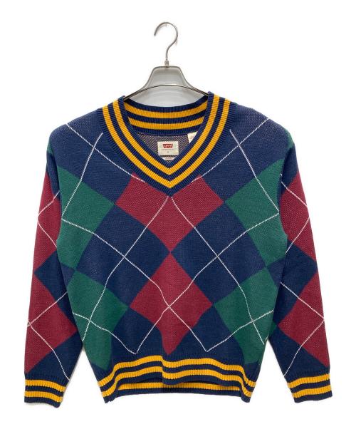 LEVI'S（リーバイス）LEVI'S (リーバイス) オーバーサイズVネックニット マルチカラー サイズ:S 未使用品の古着・服飾アイテム